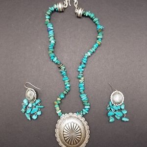 Lauren Ralph Lauren vintage southwestern jewelry necklace earring set